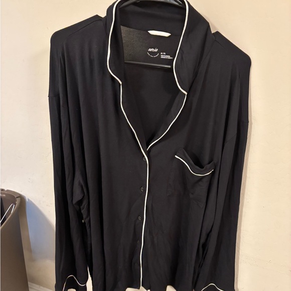 aerie Other - Aerie xl black button down women’s pajama top